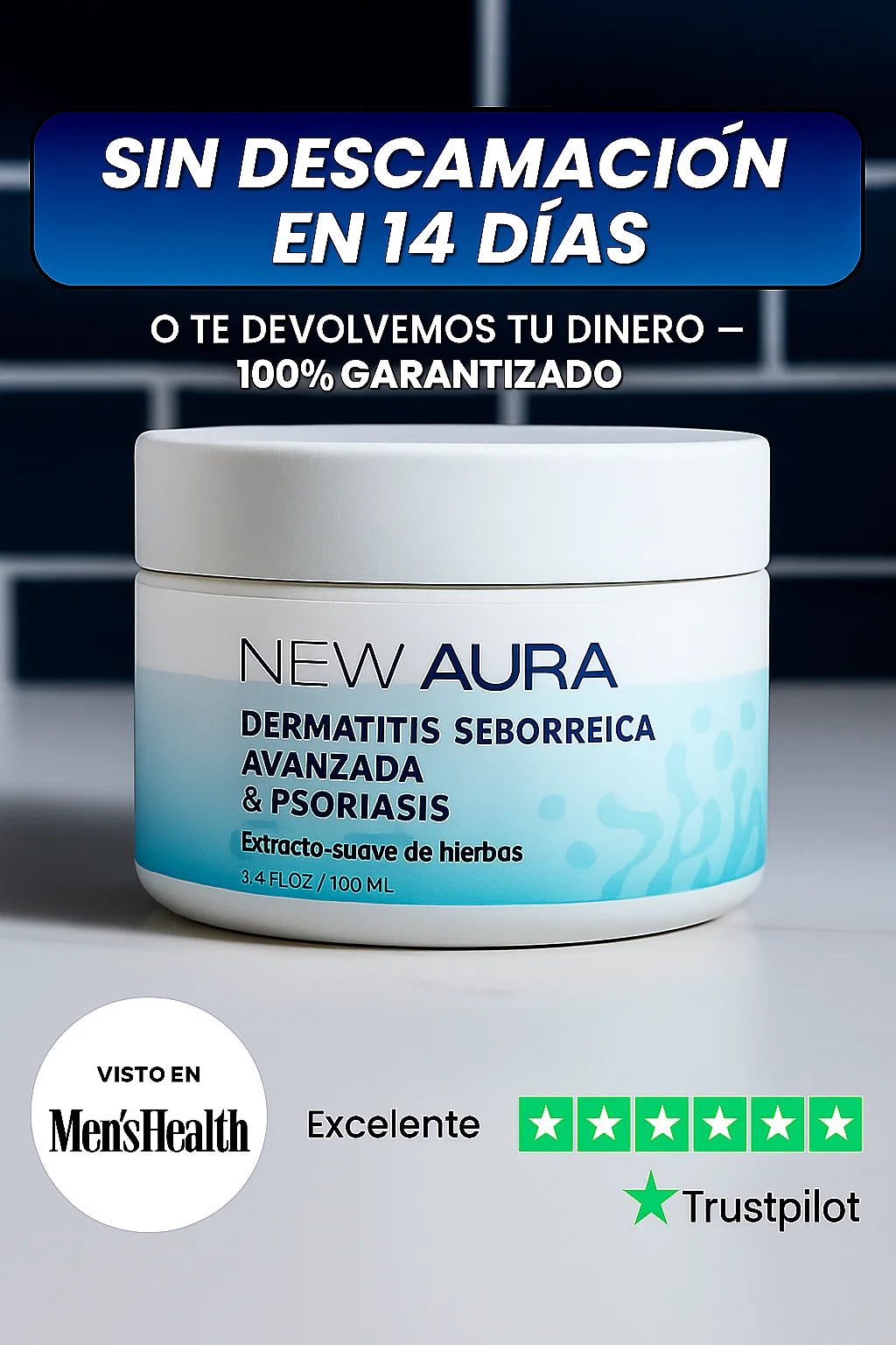 New aura — Barba Limpia, Suave y Sin Escamas.