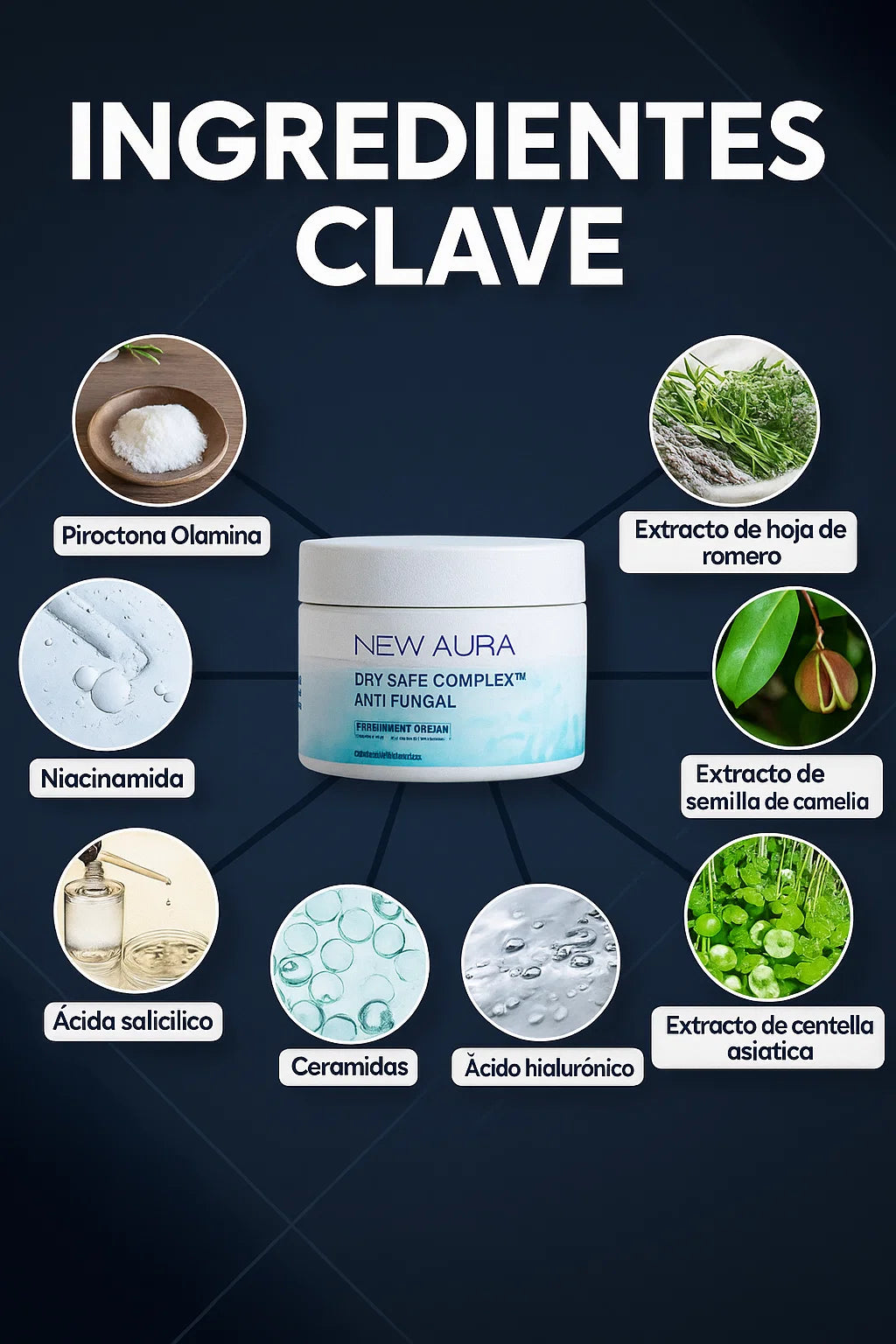 New aura — Barba Limpia, Suave y Sin Escamas.